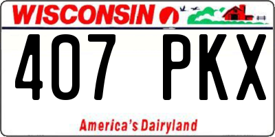 WI license plate 407PKX