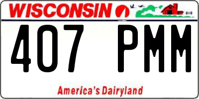 WI license plate 407PMM