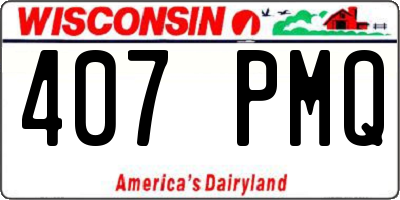 WI license plate 407PMQ