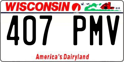 WI license plate 407PMV