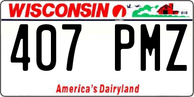 WI license plate 407PMZ