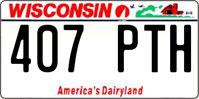 WI license plate 407PTH