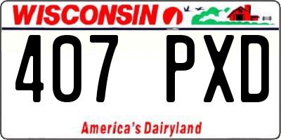 WI license plate 407PXD