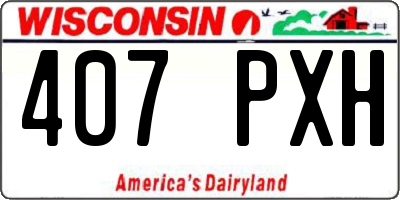 WI license plate 407PXH