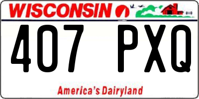 WI license plate 407PXQ