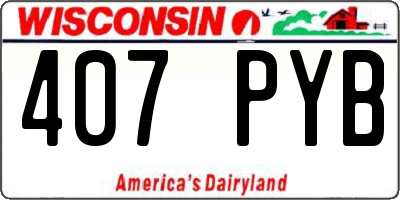WI license plate 407PYB
