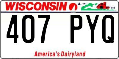 WI license plate 407PYQ