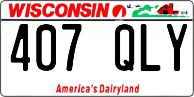 WI license plate 407QLY