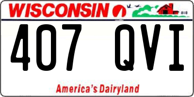 WI license plate 407QVI