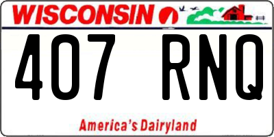 WI license plate 407RNQ
