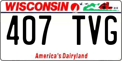 WI license plate 407TVG
