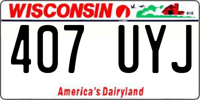 WI license plate 407UYJ