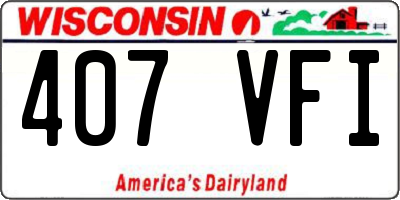 WI license plate 407VFI