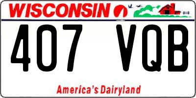 WI license plate 407VQB