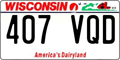 WI license plate 407VQD