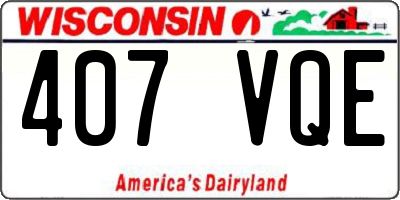 WI license plate 407VQE