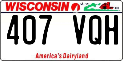 WI license plate 407VQH