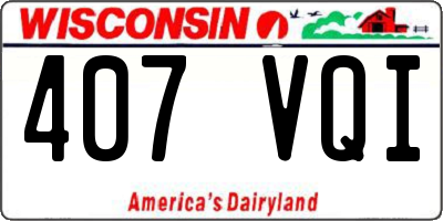 WI license plate 407VQI