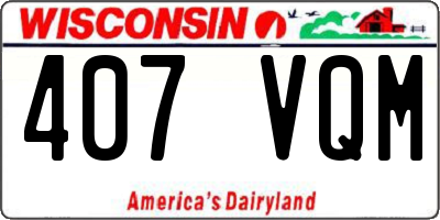 WI license plate 407VQM