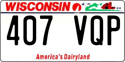 WI license plate 407VQP