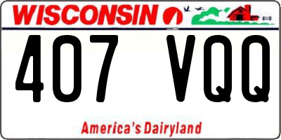 WI license plate 407VQQ