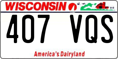 WI license plate 407VQS