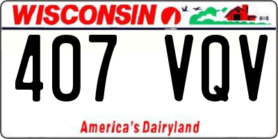 WI license plate 407VQV