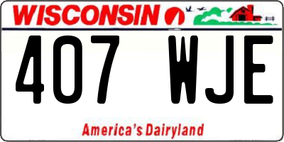 WI license plate 407WJE