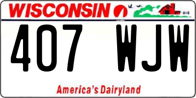 WI license plate 407WJW