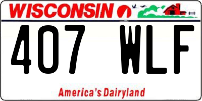 WI license plate 407WLF