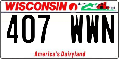 WI license plate 407WWN
