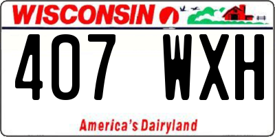 WI license plate 407WXH