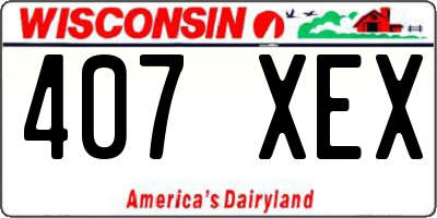 WI license plate 407XEX