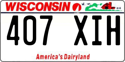 WI license plate 407XIH