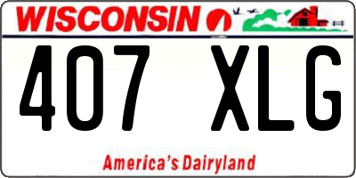 WI license plate 407XLG