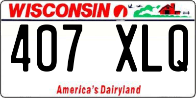 WI license plate 407XLQ