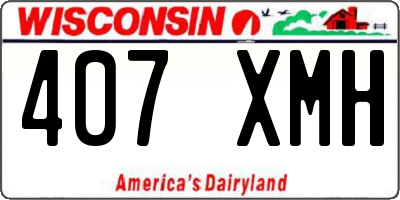 WI license plate 407XMH