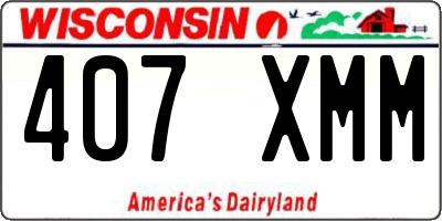WI license plate 407XMM