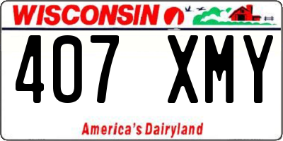 WI license plate 407XMY