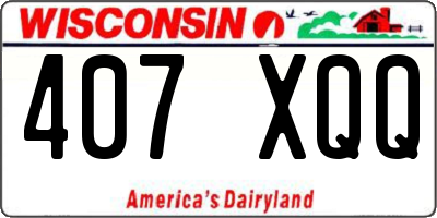WI license plate 407XQQ