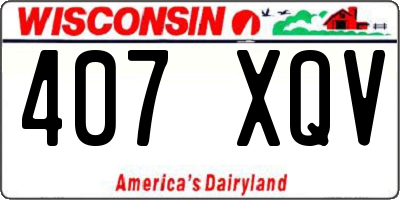 WI license plate 407XQV