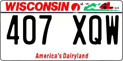 WI license plate 407XQW