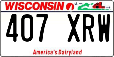 WI license plate 407XRW