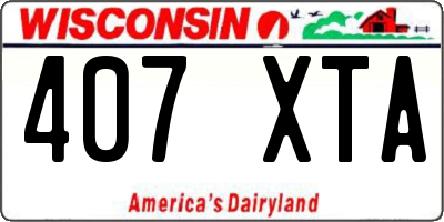 WI license plate 407XTA
