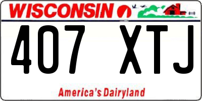 WI license plate 407XTJ
