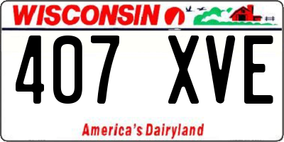 WI license plate 407XVE