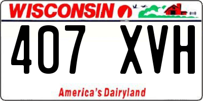WI license plate 407XVH
