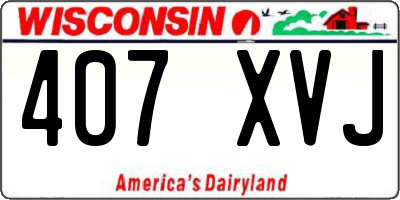 WI license plate 407XVJ