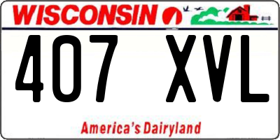 WI license plate 407XVL