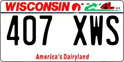 WI license plate 407XWS